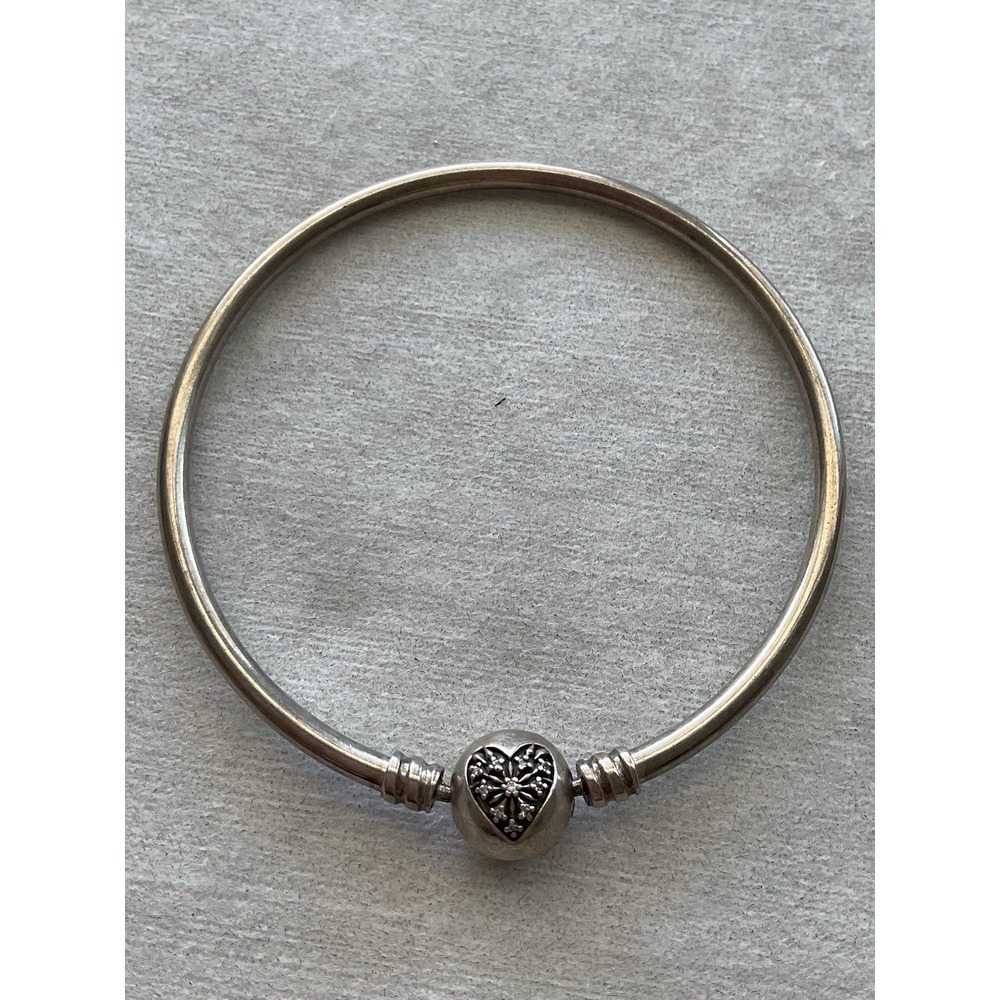 Pandora Heart of Winter Bangle Bracelet ALE 925 Sterling Silver